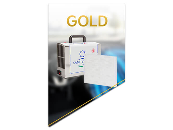 Gold – ozone cleaning, interior clean and cabin air filter replacement